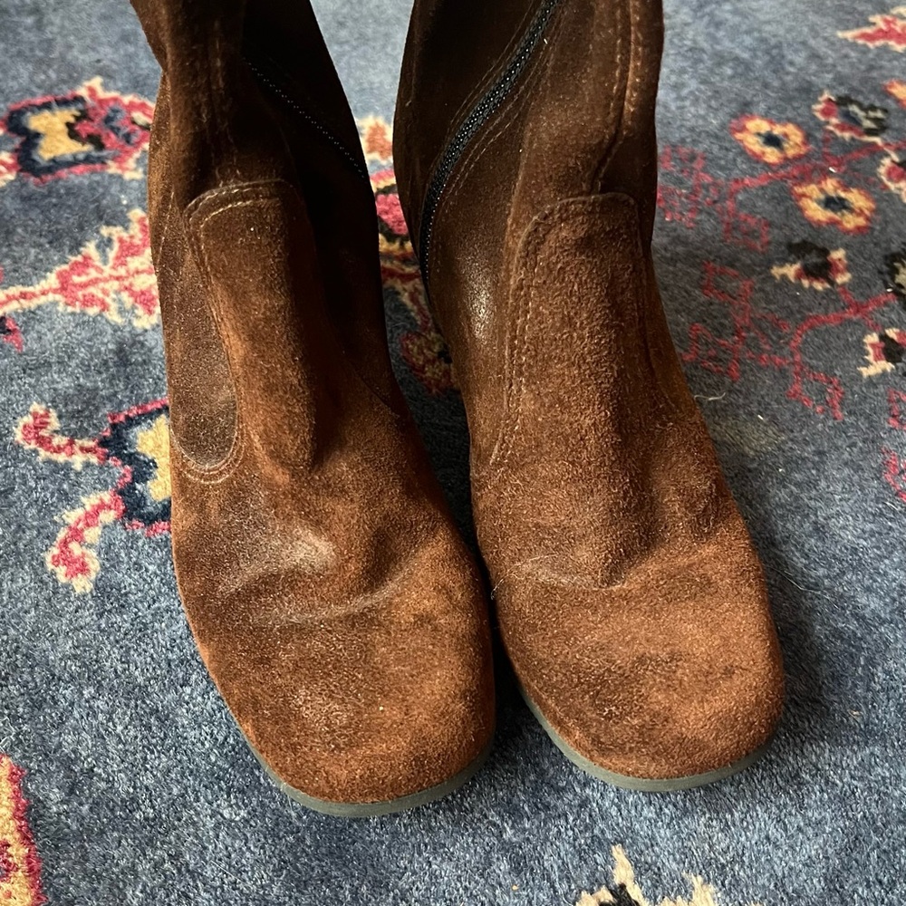 EXTREMELY RARE | Vintage 1970’s Fox & Fluevog Brown Suede Knee High Boots - Picture 5 of 8
